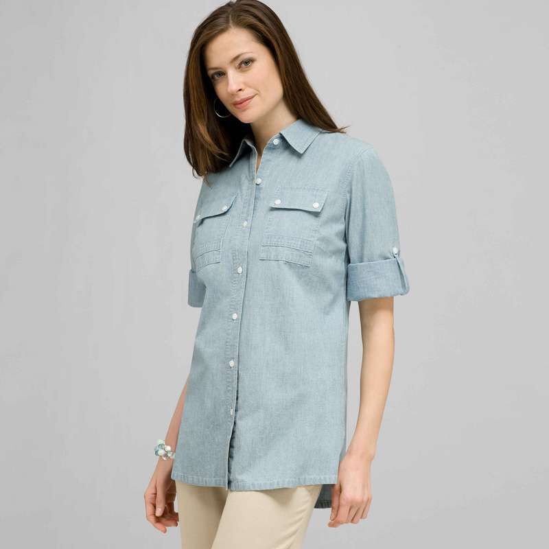 Roll Sleeve Blouse., , large
